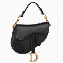 Dior Mini Saddle Bag In Black Calfskin 139
