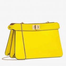 Fendi Yellow Peekaboo ISeeU Pochette Bag 467