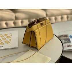 Fendi Yellow Peekaboo ISeeU Pochette Bag 467