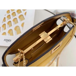 Fendi Yellow Peekaboo ISeeU Pochette Bag 467