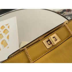 Fendi Yellow Peekaboo ISeeU Pochette Bag 467