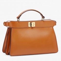 Fendi Peekaboo ISeeU East-West Bag In Brown Nappa 518