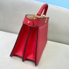 Fendi Peekaboo ISeeU East-West Bag In Red Nappa 578