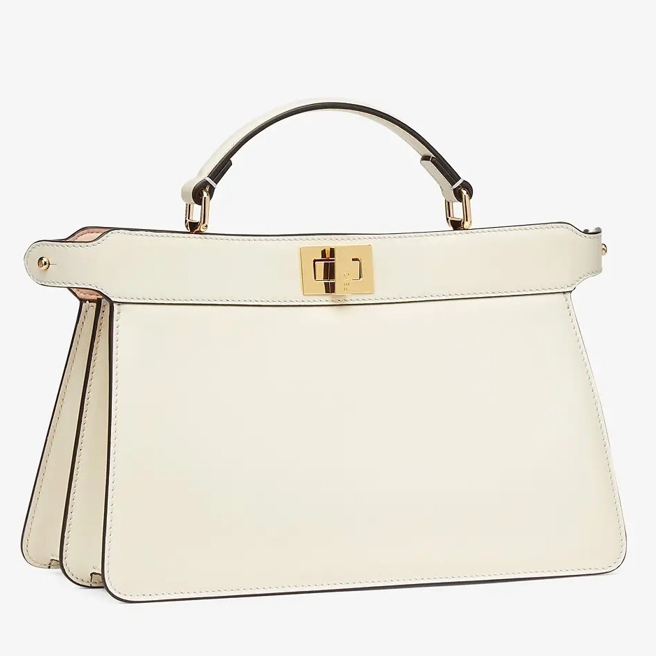 Fendi Peekaboo ISeeU East-West Bag In White Nappa 631