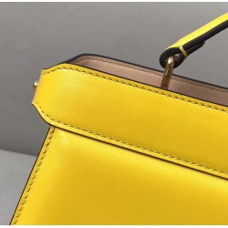 Fendi Peekaboo ISeeU East-West Bag In Yellow Nappa 668