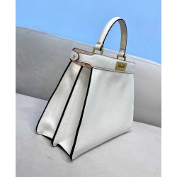 Fendi Peekaboo ISeeU Medium Bag In White Leather 303