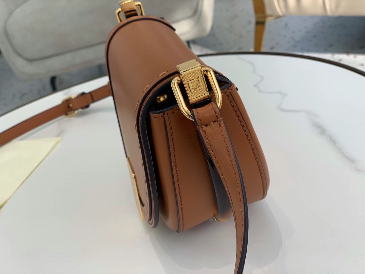 Fendi Moonlight Saddle Bag In Brown Calfskin 339