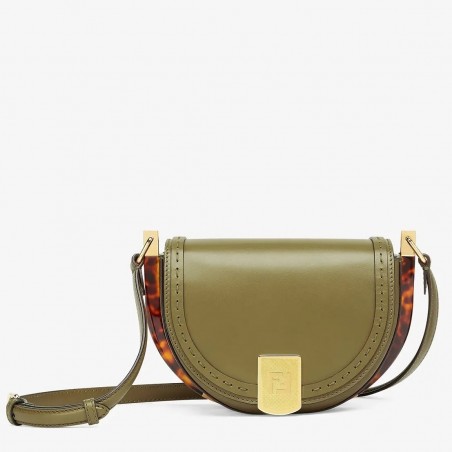 Fendi Moonlight Saddle Bag In Green Calfskin 942