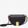 Fendi Moonlight Saddle Bag In Black Calfskin 965