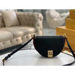 Fendi Moonlight Saddle Bag In Black Calfskin 965