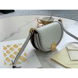 Fendi Moonlight Saddle Bag In White Calfskin 019