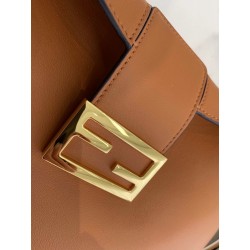 Fendi Small Croissant Hobo Bag In Brown Leather 649