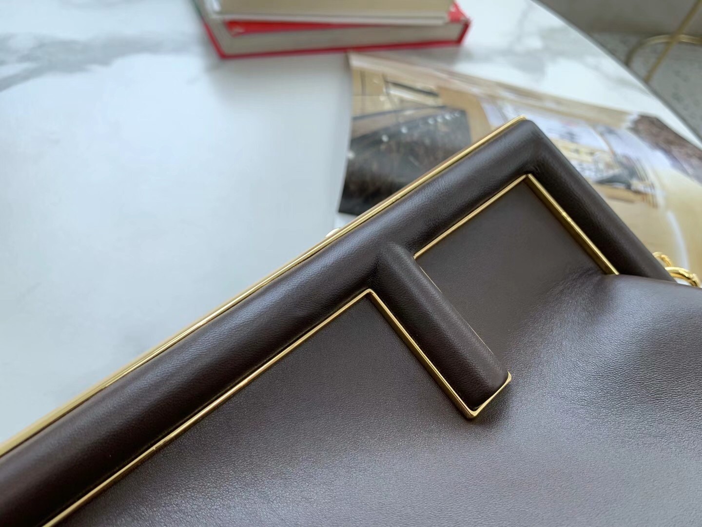 Fendi Medium First Bag In Chocolate Nappa Leather 123