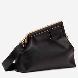 Fendi Medium First Bag In Black Nappa Leather 941