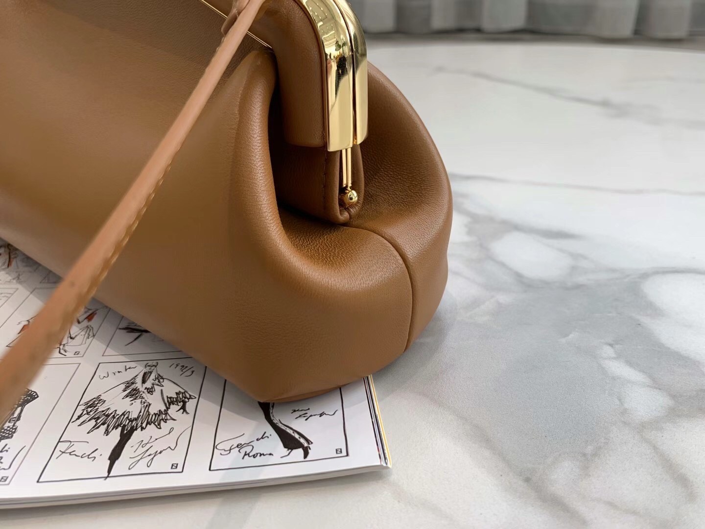 Fendi First Small Bag In Brown Nappa Leather 075