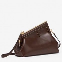 Fendi First Small Bag In Chocolate Nappa Leather 107