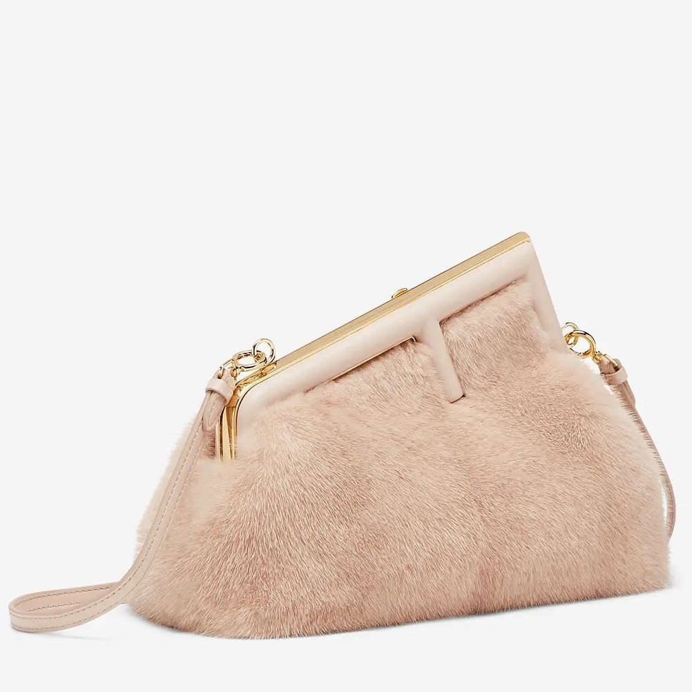 Fendi Small First Bag In Pink Mink 356