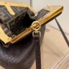 Fendi Small First Bag In Dark Brown Python Leather 319