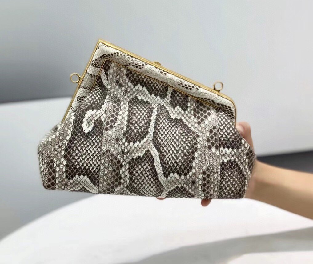 Fendi Small First Bag In Natural Python Leather 359