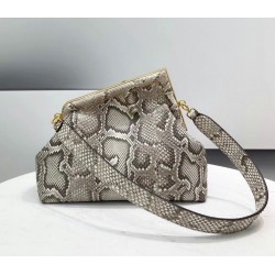 Fendi Medium First Bag In Natural Python Leather 099