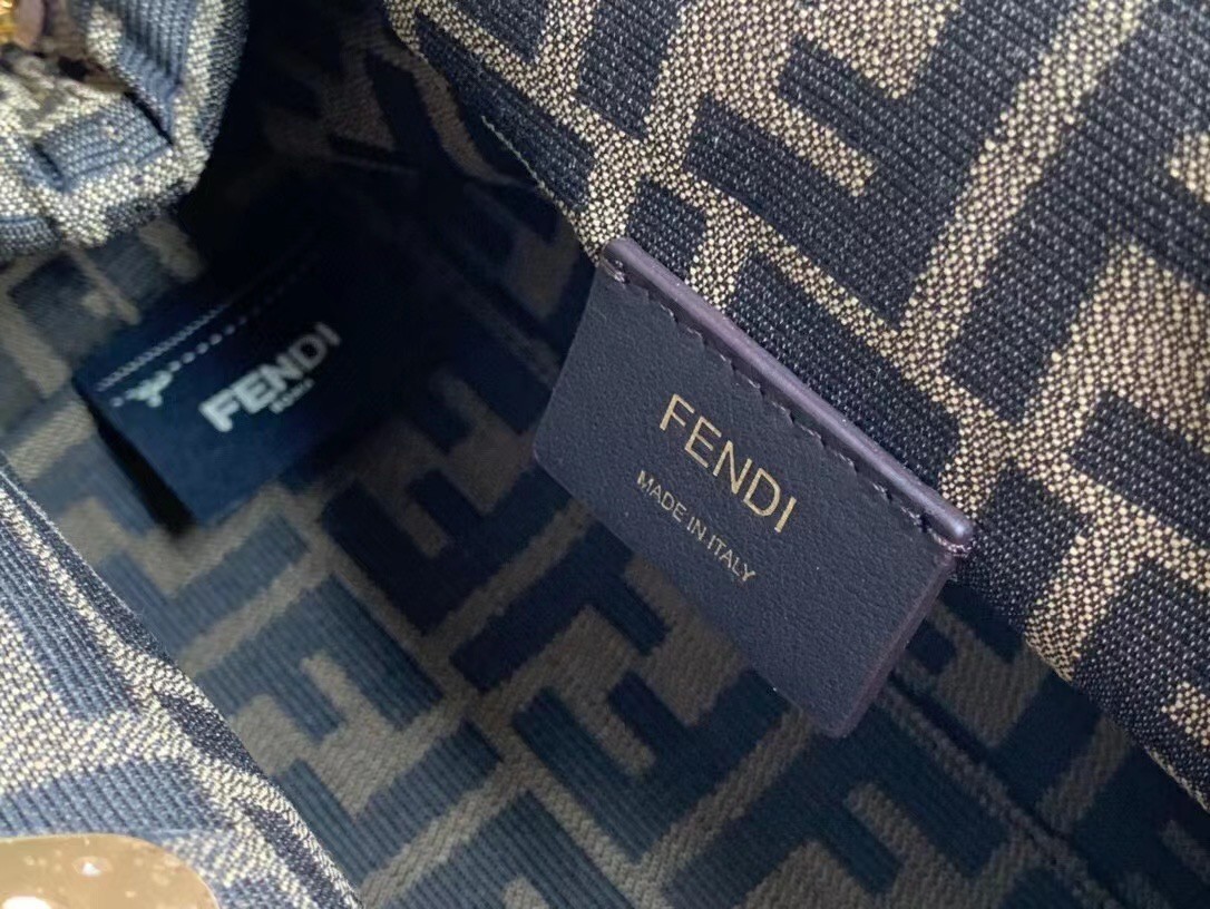 Fendi Small First Bag In Camel Leather with Python F 297
