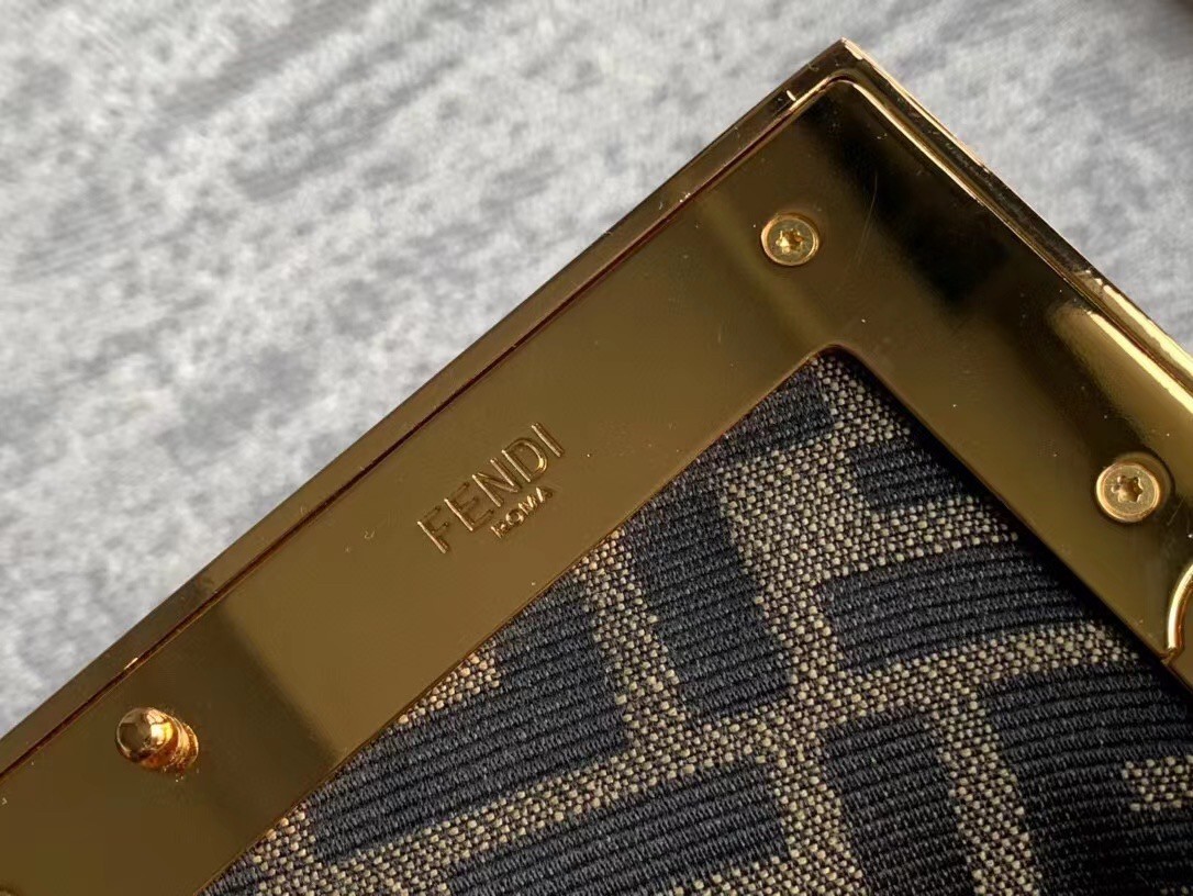 Fendi Small First Bag In Camel Leather with Python F 297