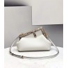 Fendi Small First Bag In White Leather with Python F 323