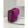 Fendi Midi Baguette Chain Bag In Fuchsia FF Fabric 652