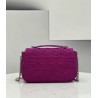 Fendi Midi Baguette Chain Bag In Fuchsia FF Fabric 652