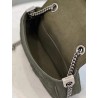 Fendi Midi Baguette Chain Bag In Green FF Fabric 085