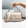 Fendi Medium Baguette Bag In White Grain Leather 151