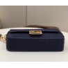 Fendi Medium Baguette Bag In Blue FF Canvas 221