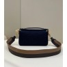 Fendi Medium Baguette Bag In Blue FF Canvas 221