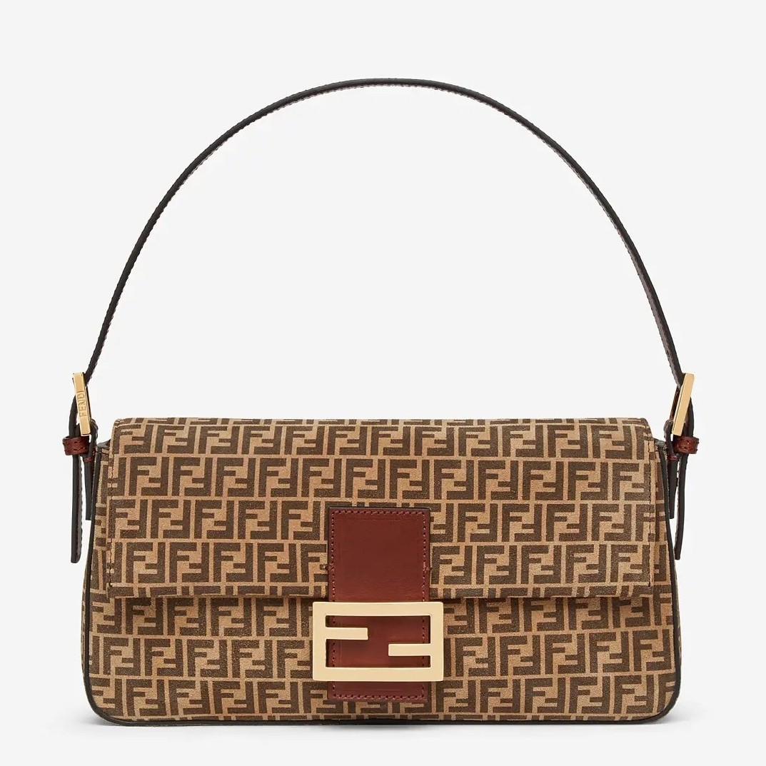 Fendi Medium Baguette 1997 Bag In Beige Split Leather 293