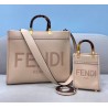 Fendi Sunshine Medium Shopper Bag In Beige Calfskin 327