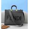 Fendi Sunshine Medium Shopper Bag In Grey Calfskin 368