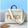 Fendi Sunshine Medium Shopper Bag In White Calfskin 427