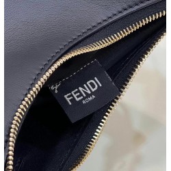 Fendi Fendigraphy Small Hobo Bag In Black Leather 465