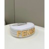 Fendi Fendigraphy Small Hobo Bag In White Leather 555