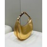 Fendi Fendigraphy Small Hobo Bag In Gold Laminated Leather 579