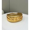 Fendi Fendigraphy Small Hobo Bag In Gold Laminated Leather 579