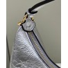 Fendi Fendigraphy Small Hobo Bag In Silver Laminated Leather 620