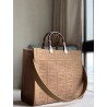 Fendi Sunshine Medium Shopper Bag In Beige FF Fabric 657