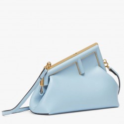 Fendi Small First Bag In Light Blue Nappa Leather 789