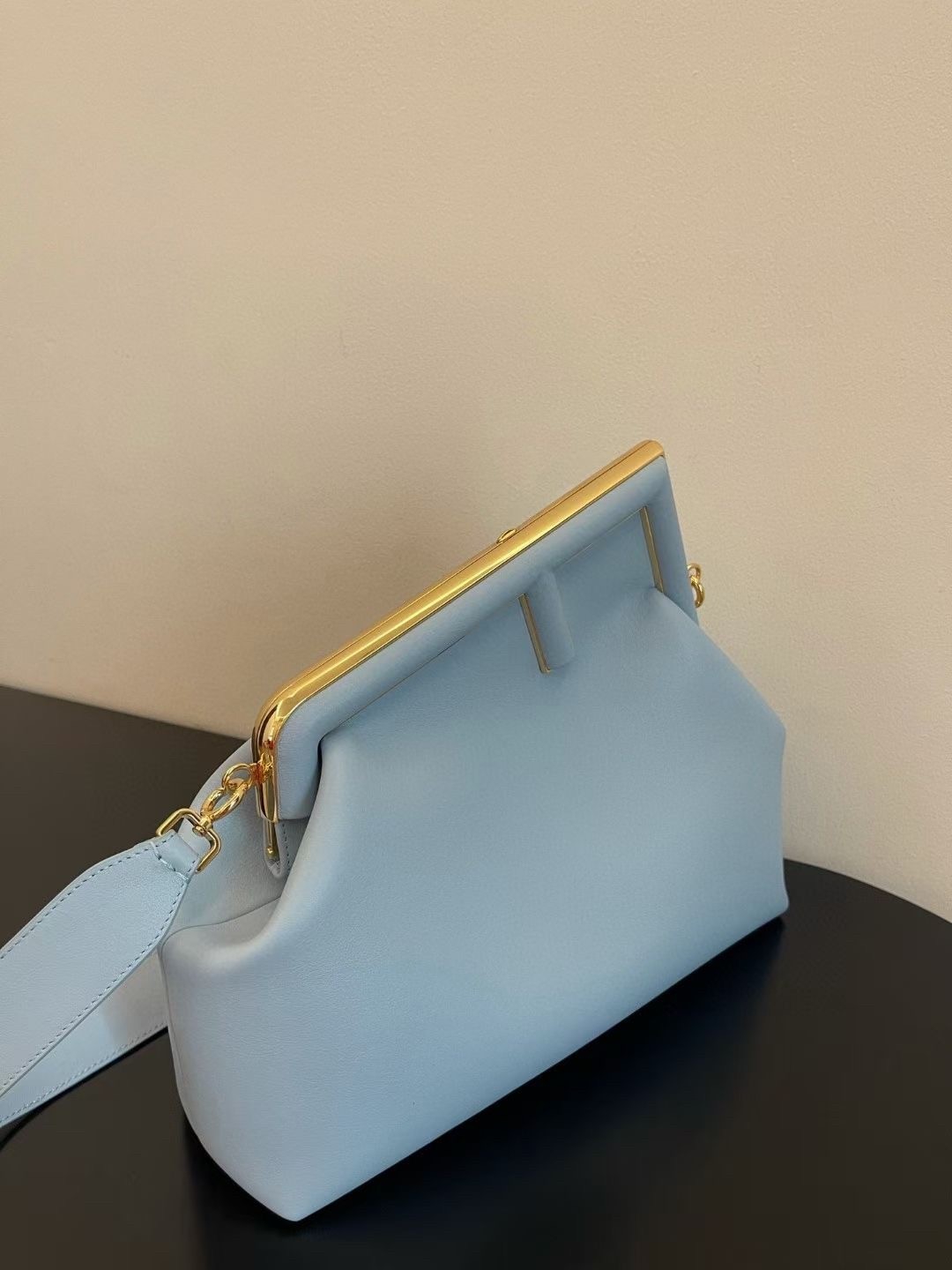 Fendi Small First Bag In Light Blue Nappa Leather 789