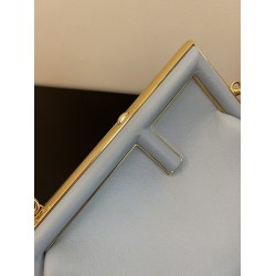 Fendi Small First Bag In Light Blue Nappa Leather 789