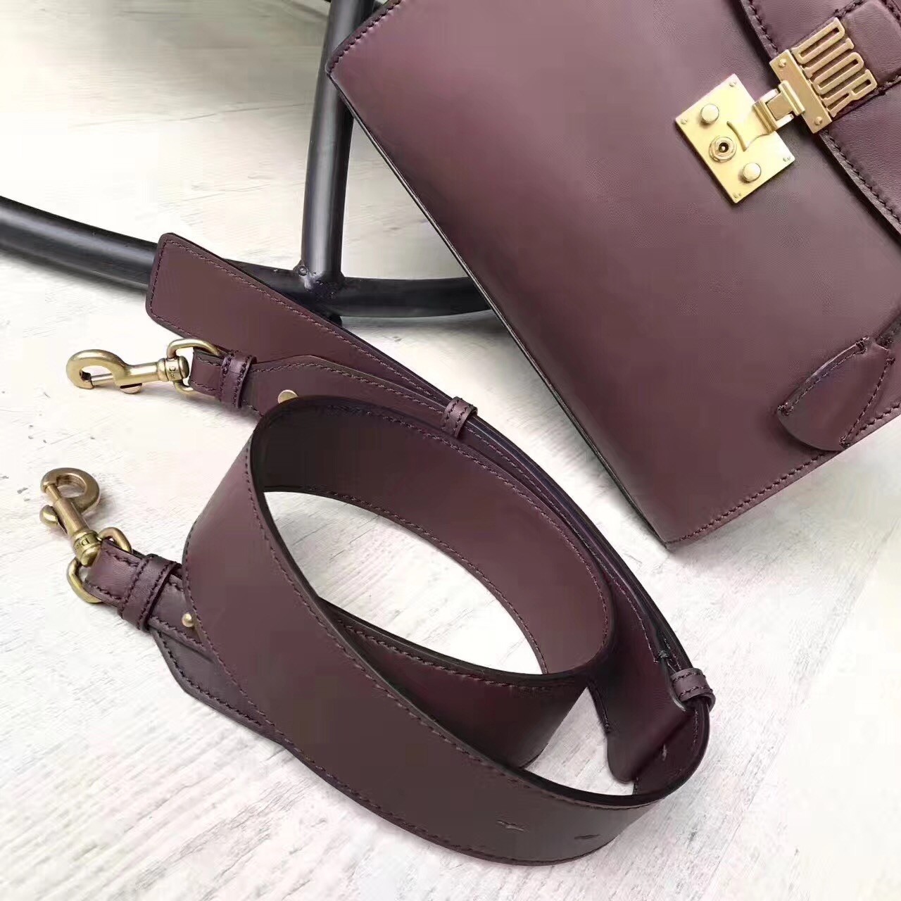 Dior DiorAddict Tote Bag In Bordeaux Calfskin 380