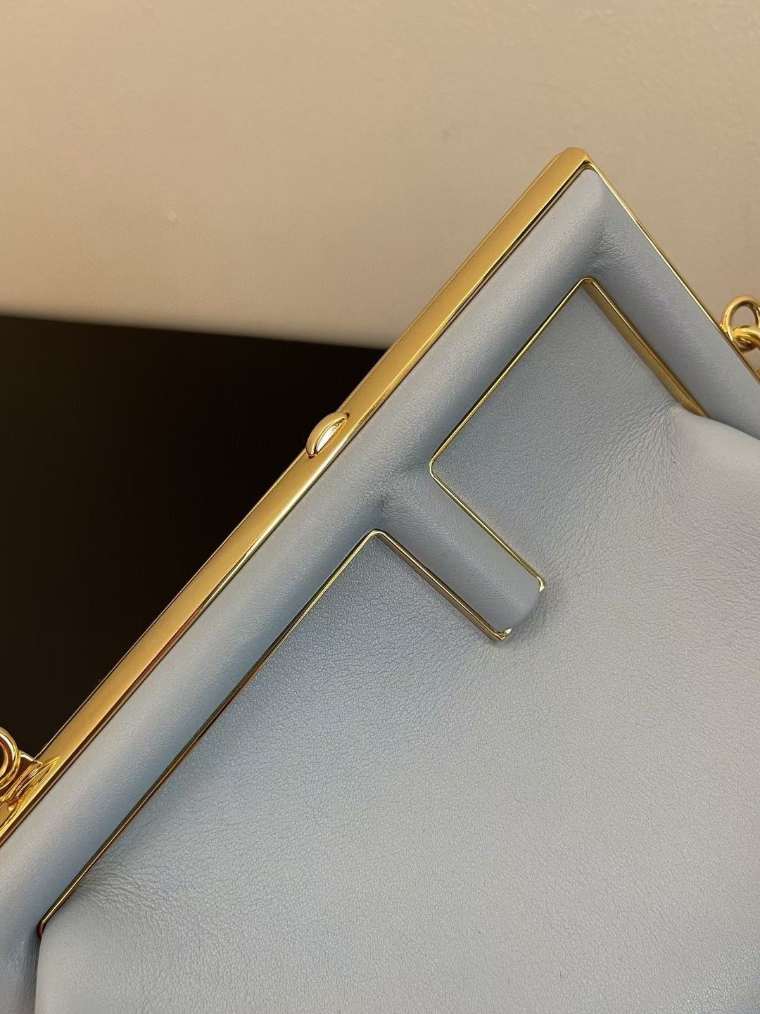 Fendi Medium First Bag In Light Blue Nappa Leather 864