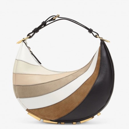 Fendi Fendigraphy Small Hobo Bag In Inlaying Leather 763