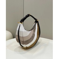 Fendi Fendigraphy Small Hobo Bag In Inlaying Leather 763